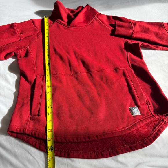 Ariat Rebar Funnelneck Red Pullover Sweatshirt - Picture 14 of 14